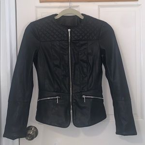 ⚡️SALE⚡️ Peplum Faux Leather Jacket